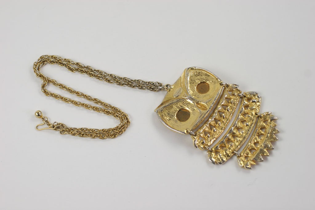 Goldette Owl Pendant Necklace 3