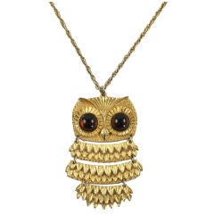 Goldette Owl Pendant Necklace