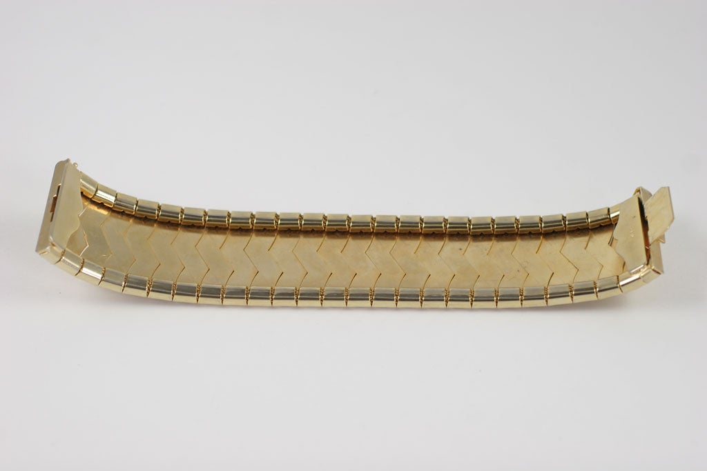Woven Goldtone Bracelet/ Cuff, Costume Jewelry 2