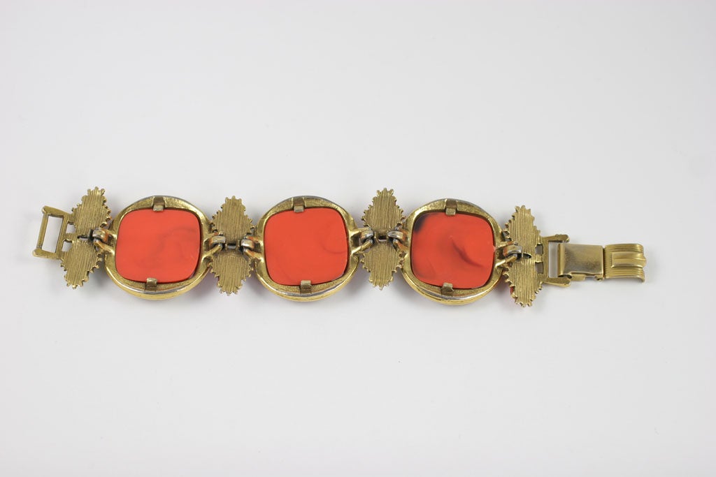 Egyptian Revival Bracelet, Costume Jewelry 4