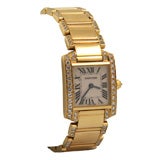 Cartier yellow gold and diamond watch