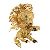 Van Cleef & Arpels pony-shaped yellow gold brooch