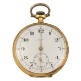 Vintage Elegant LIP 18 k yellow gold pocket watch