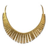 "Cleopatra" yellow gold and diamond  necklace