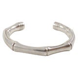 1980's Sterling Silver Bamboo Bracelet by Gucci