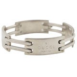 Vintage 1980's Sterling Silver Link Bracelet by Gucci