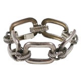 Tiffany Sterling Silver Rope and Link Bracelet
