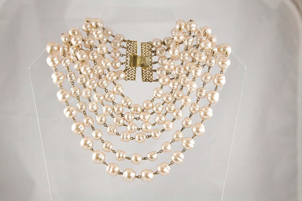 Multi-strand Pearl Necklace 6