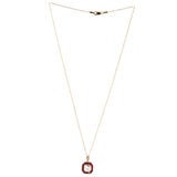 Rose cut Asscher cut pendant