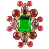 Fantastic Poured Glass Pendant or Brooch by Chanel
