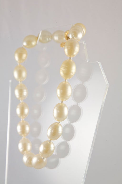 Women's Extra Large Glass Pearls by Chanel