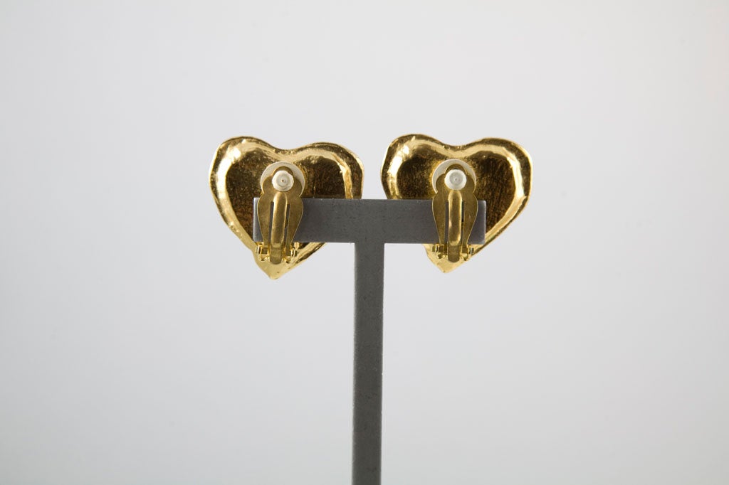 Heart Shaped Earrings by Christian Lacroix For Sale 3