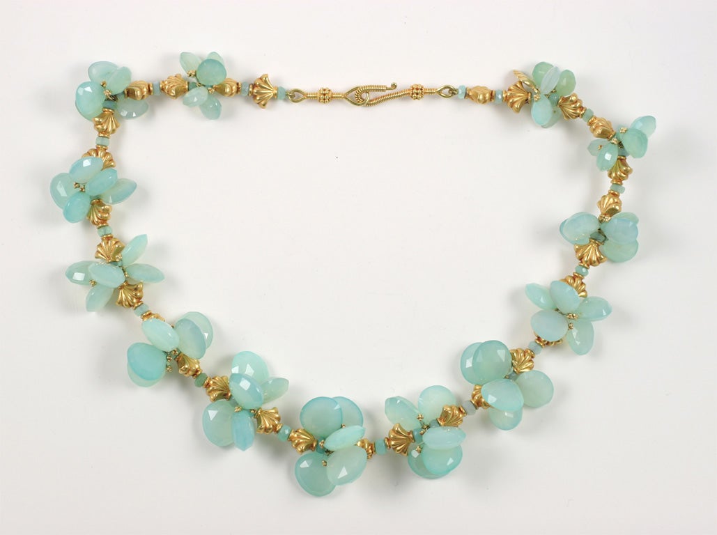 Peruvian Opal Gold Mermaid Necklace 2
