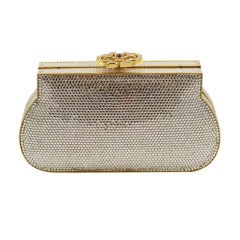 1980
s Larger Judith Leiber Crystal Minaudiere