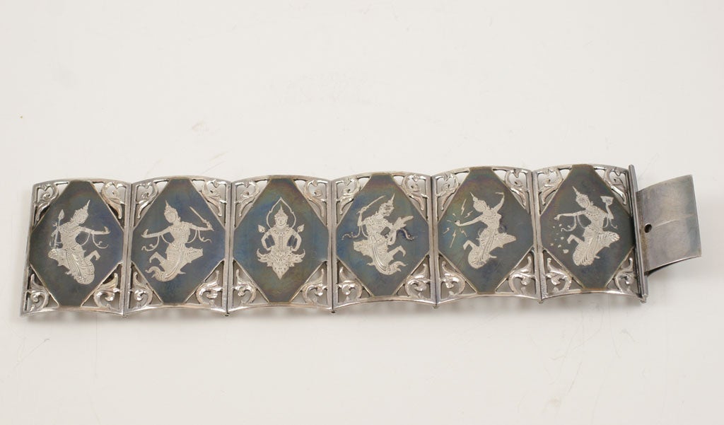 siamese silver bracelet