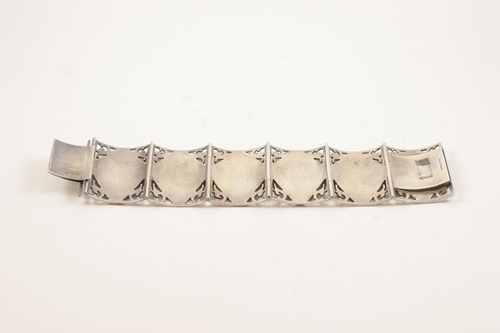 Important Sterling Silver Siam Bracelet 4