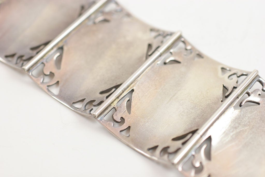 Important Sterling Silver Siam Bracelet 5