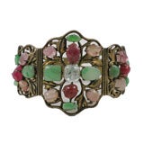 Chinese Vermeil Bracelet with Real Stones