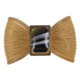 Mesh and Banded Agate Bracelet
