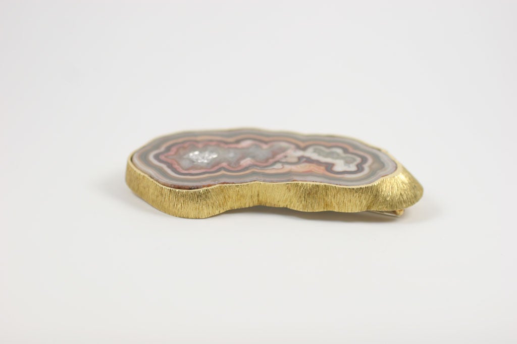 Spectacular Andrew Grima Agate and 18k Gold Brooch/Pendant 4