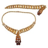 Stylish Andre Col Citrine Necklace and Bracelet Set