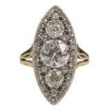 Incredible Antique Diamond Marquise Ring