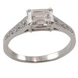 Emeral cut engagement ring