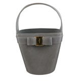 Silver Gray Ferragmo Bucket Bag