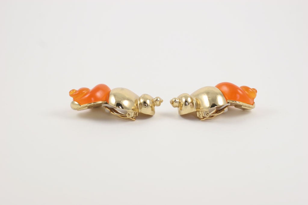 Christian Dior Shell Earrings, Costume Jewelry For Sale at 1stDibs