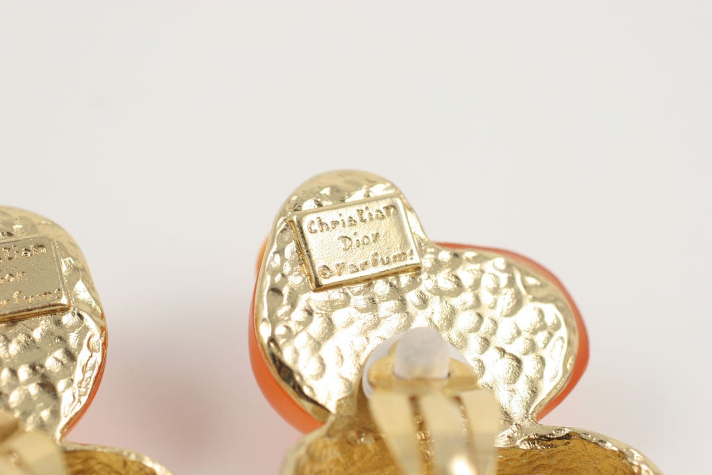 Christian Dior Shell Earrings, Costume Jewelry For Sale at 1stDibs