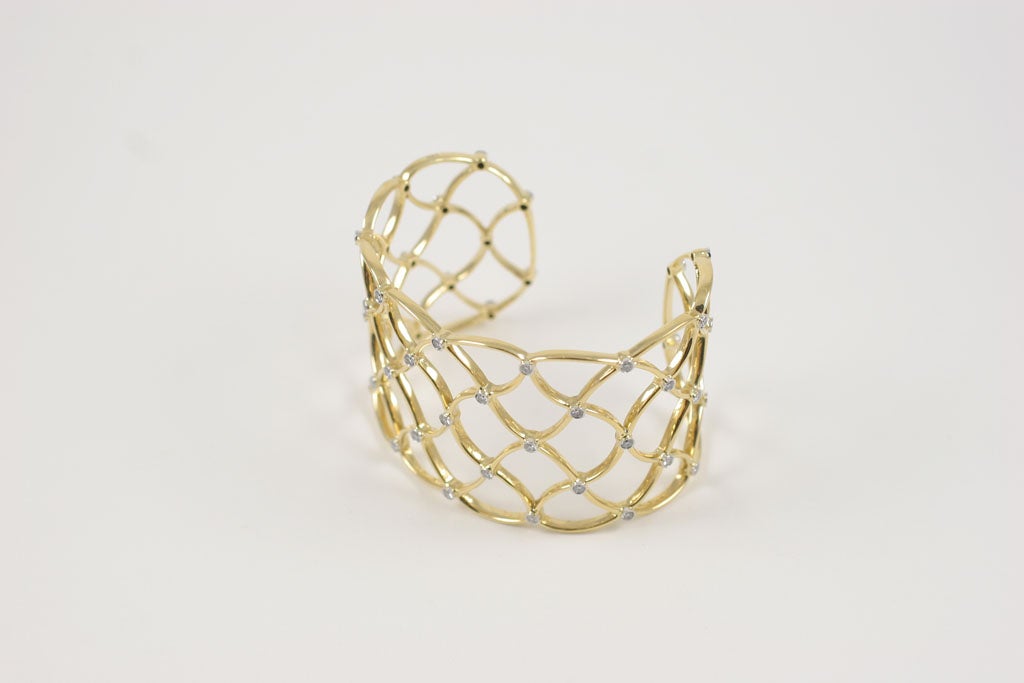 Contemporaneo Bracciale in oro con diamanti in vendita