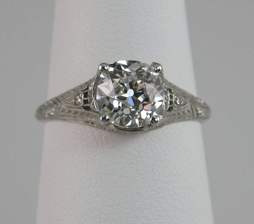 Art Deco Engagement Ring 1.48 carats 2