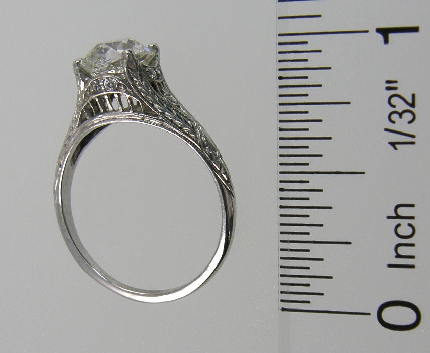 Art Deco Engagement Ring 1.48 carats 4