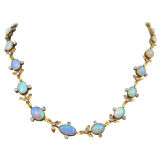 EXCEPTIONAL ART NOUVEAU GEM OPAL NECKLACE