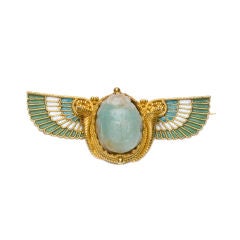 Egyptian Revival Scarab Brooch