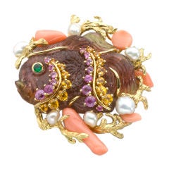 SEAMAN SCHEPPS Fantasy Fish Brooch