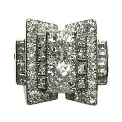 Art Deco Diamond Important Chevalier Ring