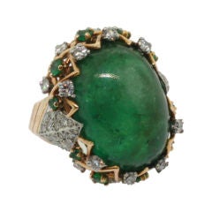 STERLE. An Emerald and Diamond Dress Ring.