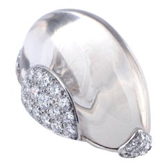 CARTIER. A Rock Crystal Diamond Brooch