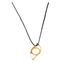 Eye Hollow Pendant, Gold Plated
