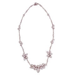 Diamond Leaves Riviere Necklace