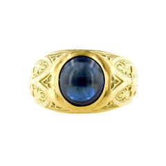 Tiffany & Co. Cabochon Sapphire Gents Ring