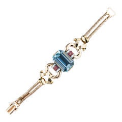 Retro Aquamarine Bracelet