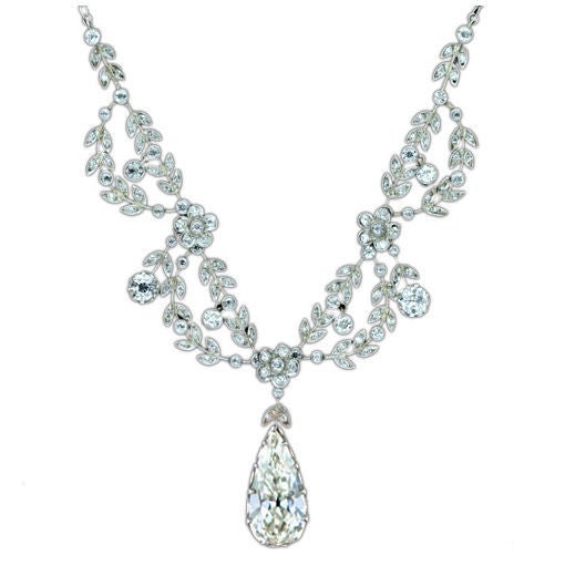 Elegant Belle Epoque Diamond Necklace