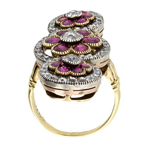 Women's French Victorian Ruby Ring For Sale