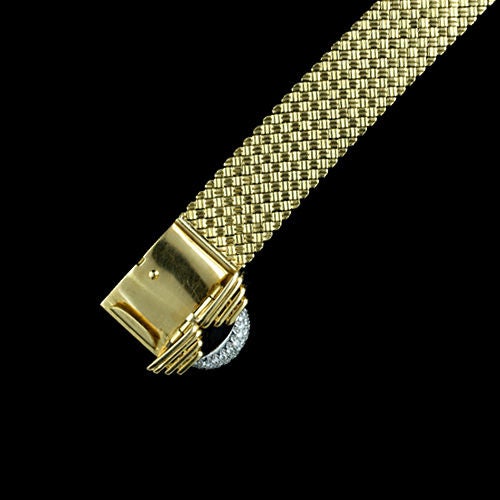 Women's 1960's Wide Woven Mesh Bracelet from Italy For Sale
