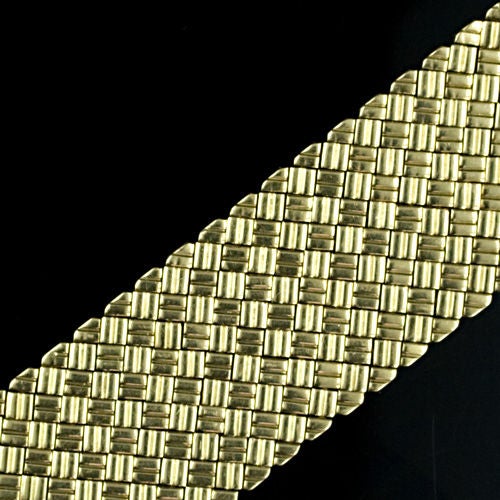 1960's Wide Woven Mesh Bracelet from Italy For Sale 1