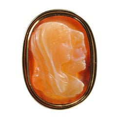 Antique Agate Cameo Ring, Late 17th Century