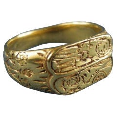 Gold Iconographic Ring England c1470