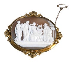 19th Century Gold and Shell Cameo Brooch